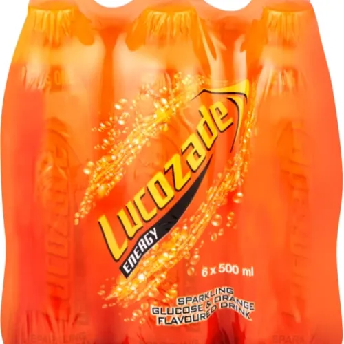 Lucozade Original Sparkling Glucose Energy Drink  (Plain Flavoured, 6 x 330 ml)