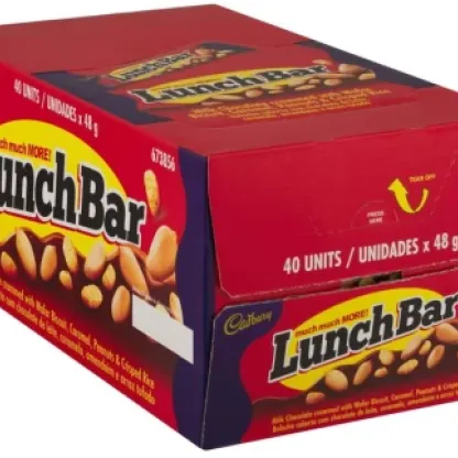 Cadbury Lunch Bar Milk Chocolate Bars  (40 x 48 g)