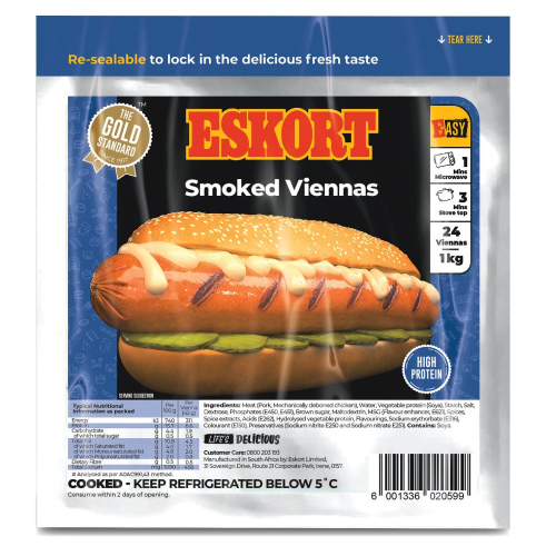 Eskort Smoked Viennas 500g